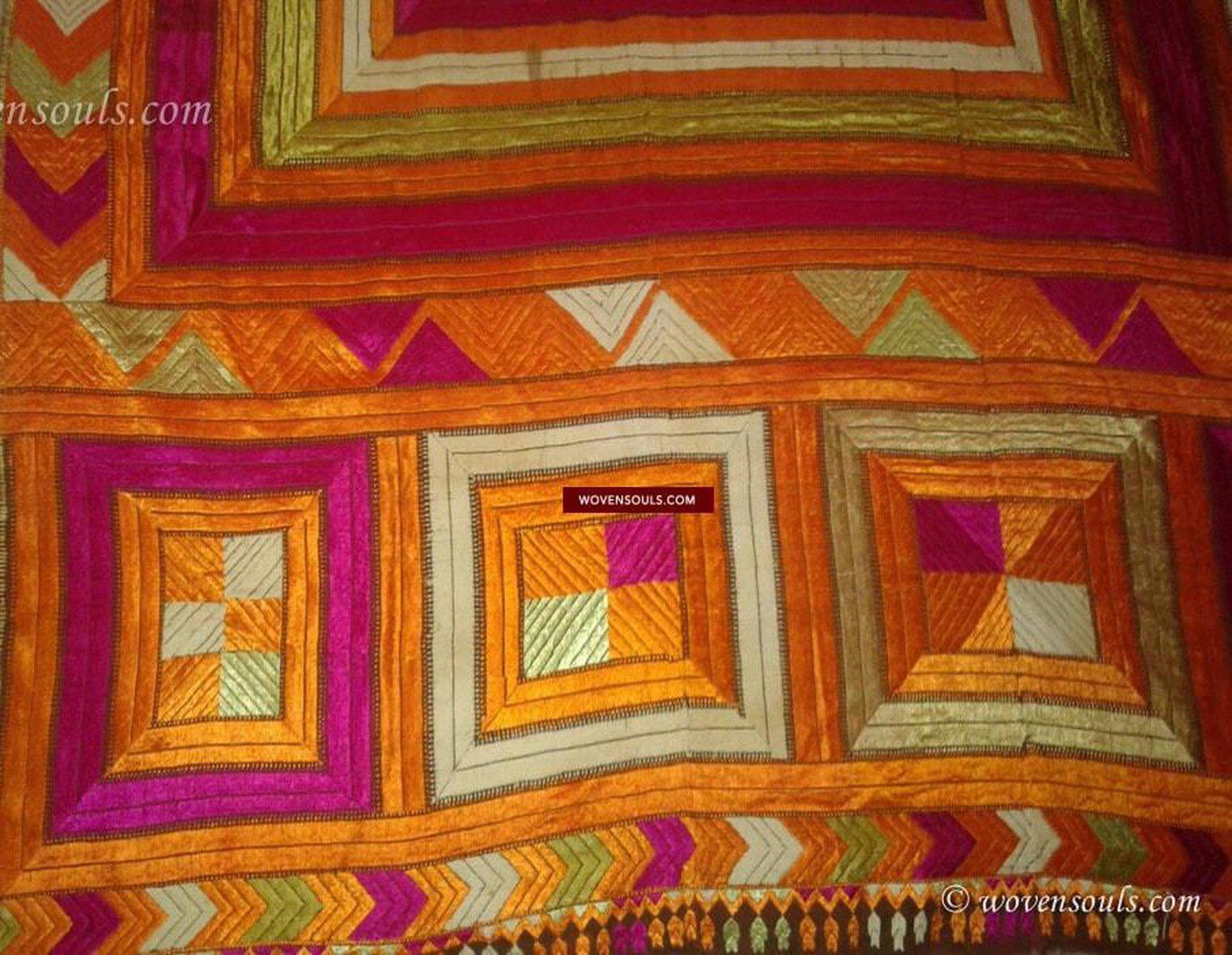 840 SOLD Bhool Bhullaiya Phulkari Bagh-WOVENSOULS-Antique-Vintage-Textiles-Art-Decor