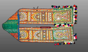 844 Old Bokani Tribal Groom's Scarf-WOVENSOULS-Antique-Vintage-Textiles-Art-Decor
