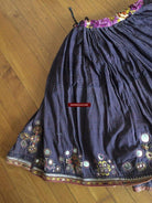 847 Old Bishnoi Woven Skirt with Amazing Embroidered Motifs-WOVENSOULS-Antique-Vintage-Textiles-Art-Decor