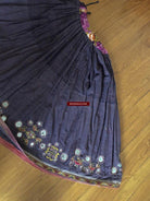 847 Old Bishnoi Woven Skirt with Amazing Embroidered Motifs-WOVENSOULS-Antique-Vintage-Textiles-Art-Decor