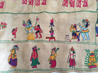 850 Rare Namawali Vrindavani Assam Vastra - Silk with Double Sided Embroidery-WOVENSOULS-Antique-Vintage-Textiles-Art-Decor