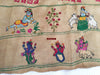 850 Rare Namawali Vrindavani Assam Vastra - Silk with Double Sided Embroidery-WOVENSOULS-Antique-Vintage-Textiles-Art-Decor