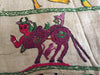 850 Rare Namawali Vrindavani Assam Vastra - Silk with Double Sided Embroidery-WOVENSOULS-Antique-Vintage-Textiles-Art-Decor