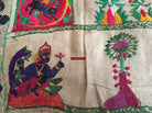 850 Rare Namawali Vrindavani Assam Vastra - Silk with Double Sided Embroidery-WOVENSOULS-Antique-Vintage-Textiles-Art-Decor