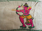 850 Rare Namawali Vrindavani Assam Vastra - Silk with Double Sided Embroidery-WOVENSOULS-Antique-Vintage-Textiles-Art-Decor