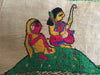 850 Rare Namawali Vrindavani Assam Vastra - Silk with Double Sided Embroidery-WOVENSOULS-Antique-Vintage-Textiles-Art-Decor