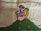 850 Rare Namawali Vrindavani Assam Vastra - Silk with Double Sided Embroidery-WOVENSOULS-Antique-Vintage-Textiles-Art-Decor