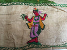 850 Rare Namawali Vrindavani Assam Vastra - Silk with Double Sided Embroidery-WOVENSOULS-Antique-Vintage-Textiles-Art-Decor