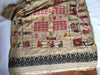 850 Rare Namawali Vrindavani Assam Vastra - Silk with Double Sided Embroidery-WOVENSOULS-Antique-Vintage-Textiles-Art-Decor