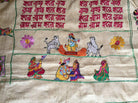 850 Rare Namawali Vrindavani Assam Vastra - Silk with Double Sided Embroidery-WOVENSOULS-Antique-Vintage-Textiles-Art-Decor