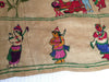 850 Rare Namawali Vrindavani Assam Vastra - Silk with Double Sided Embroidery-WOVENSOULS-Antique-Vintage-Textiles-Art-Decor