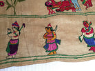 850 Rare Namawali Vrindavani Assam Vastra - Silk with Double Sided Embroidery-WOVENSOULS-Antique-Vintage-Textiles-Art-Decor