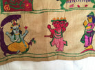 850 Rare Namawali Vrindavani Assam Vastra - Silk with Double Sided Embroidery-WOVENSOULS-Antique-Vintage-Textiles-Art-Decor