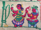 850 Rare Namawali Vrindavani Assam Vastra - Silk with Double Sided Embroidery-WOVENSOULS-Antique-Vintage-Textiles-Art-Decor