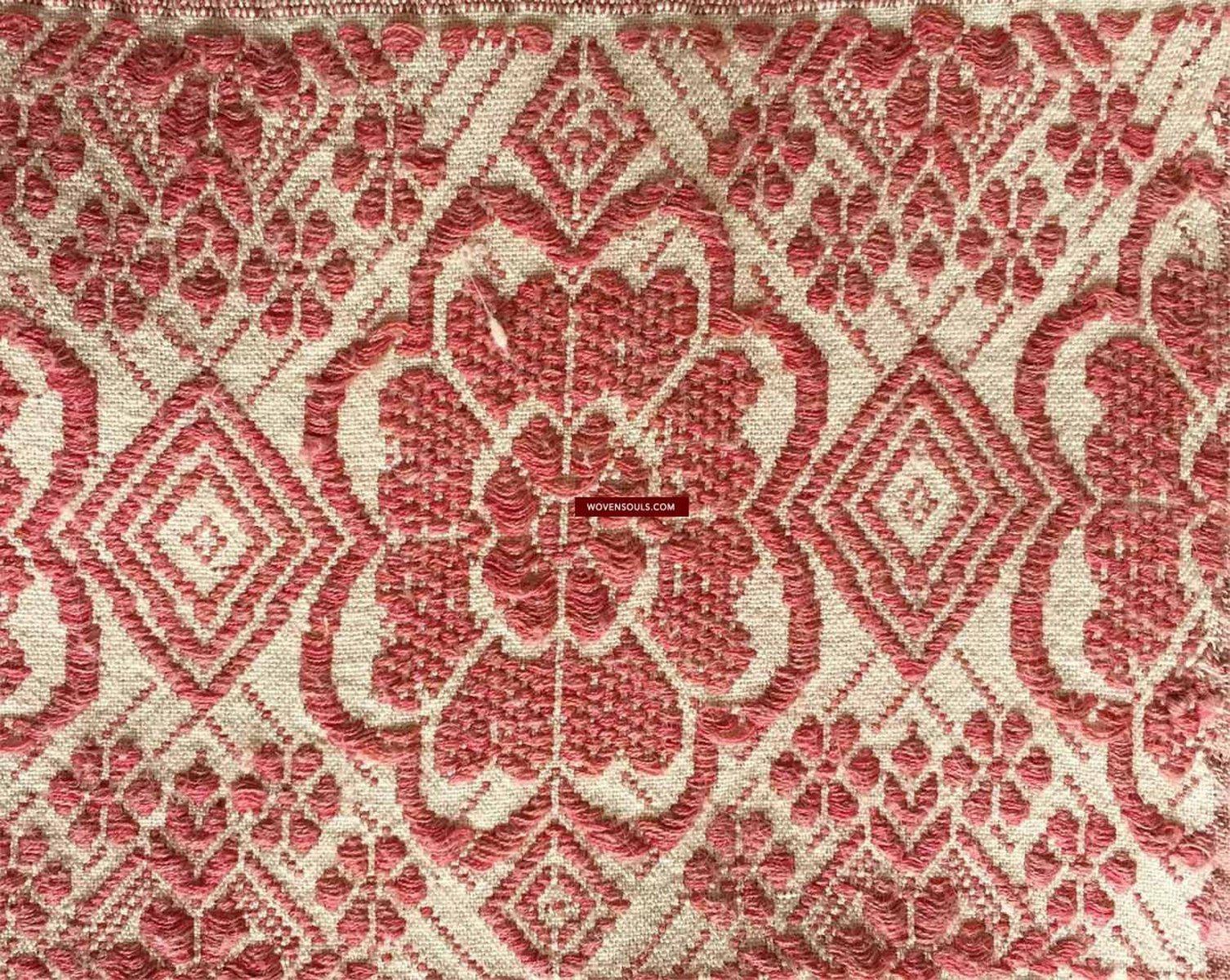 852 Old Assam Silk Gamocha Woven Textile - SOLD-WOVENSOULS-Antique-Vintage-Textiles-Art-Decor