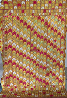 853 Phulkari Bagh Shawl from Punjab with Arrowhead Motifs-WOVENSOULS-Antique-Vintage-Textiles-Art-Decor