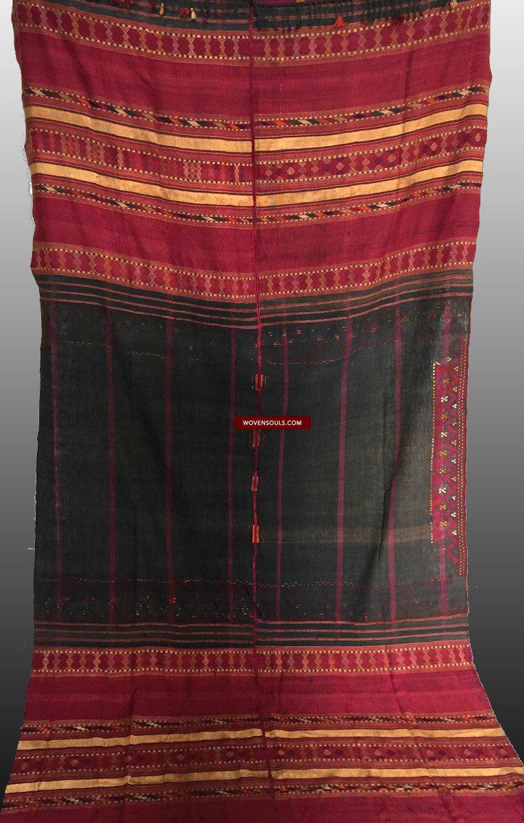 865 SOLD - Gorgeous Antique Waziri Shawl with Embroidery-WOVENSOULS-Antique-Vintage-Textiles-Art-Decor