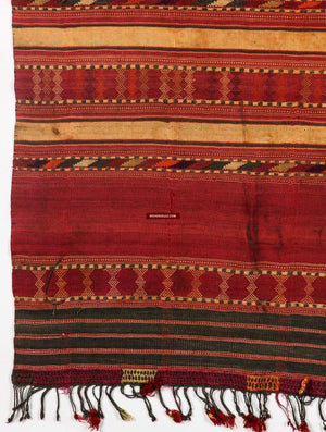 865 SOLD - Gorgeous Antique Waziri Shawl with Embroidery-WOVENSOULS-Antique-Vintage-Textiles-Art-Decor