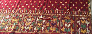 868 SOLD Phulkari Shawl with Unique NWFP stylised motifs-WOVENSOULS-Antique-Vintage-Textiles-Art-Decor