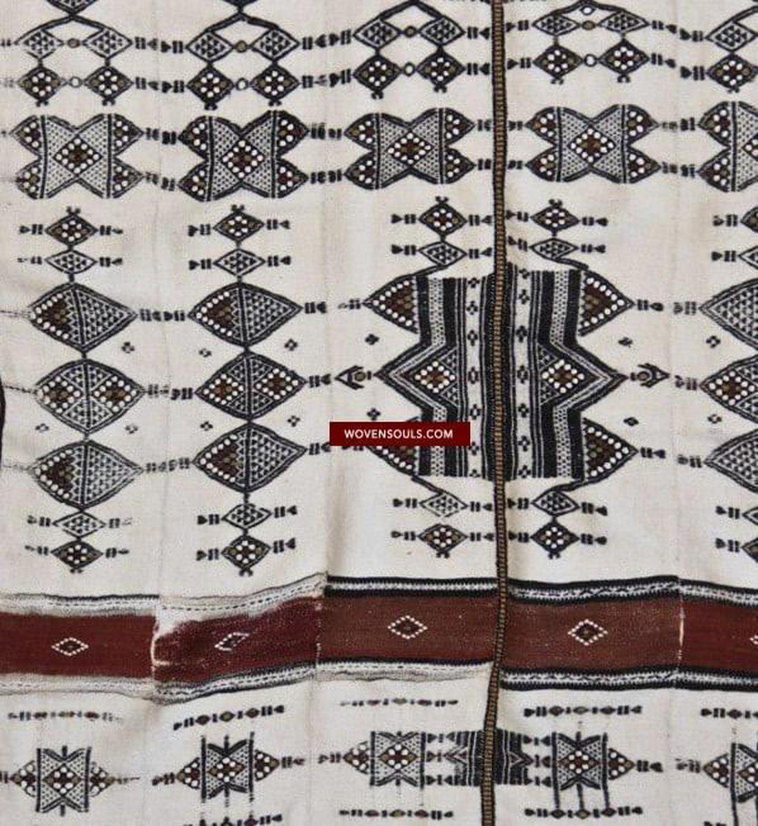 870 Antique Fulani Shawl Blanket-WOVENSOULS-Antique-Vintage-Textiles-Art-Decor