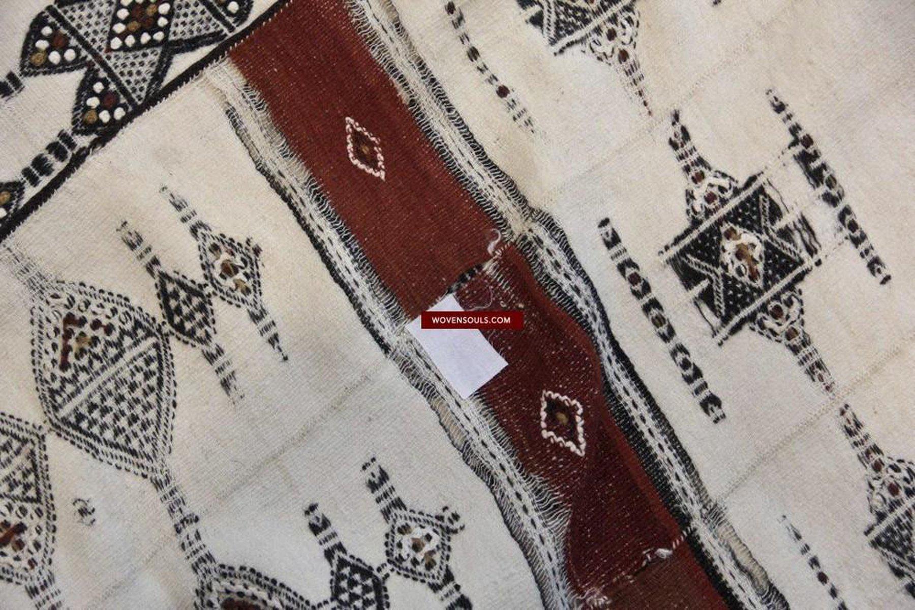 870 Antique Fulani Shawl Blanket-WOVENSOULS-Antique-Vintage-Textiles-Art-Decor