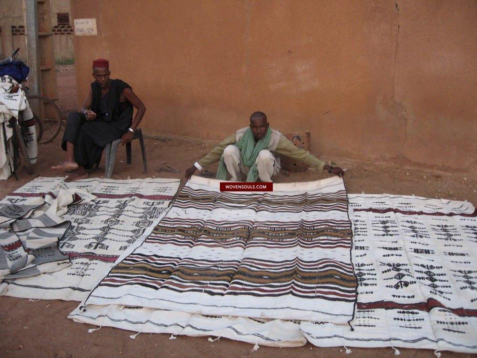 870 Antique Fulani Shawl Blanket-WOVENSOULS-Antique-Vintage-Textiles-Art-Decor