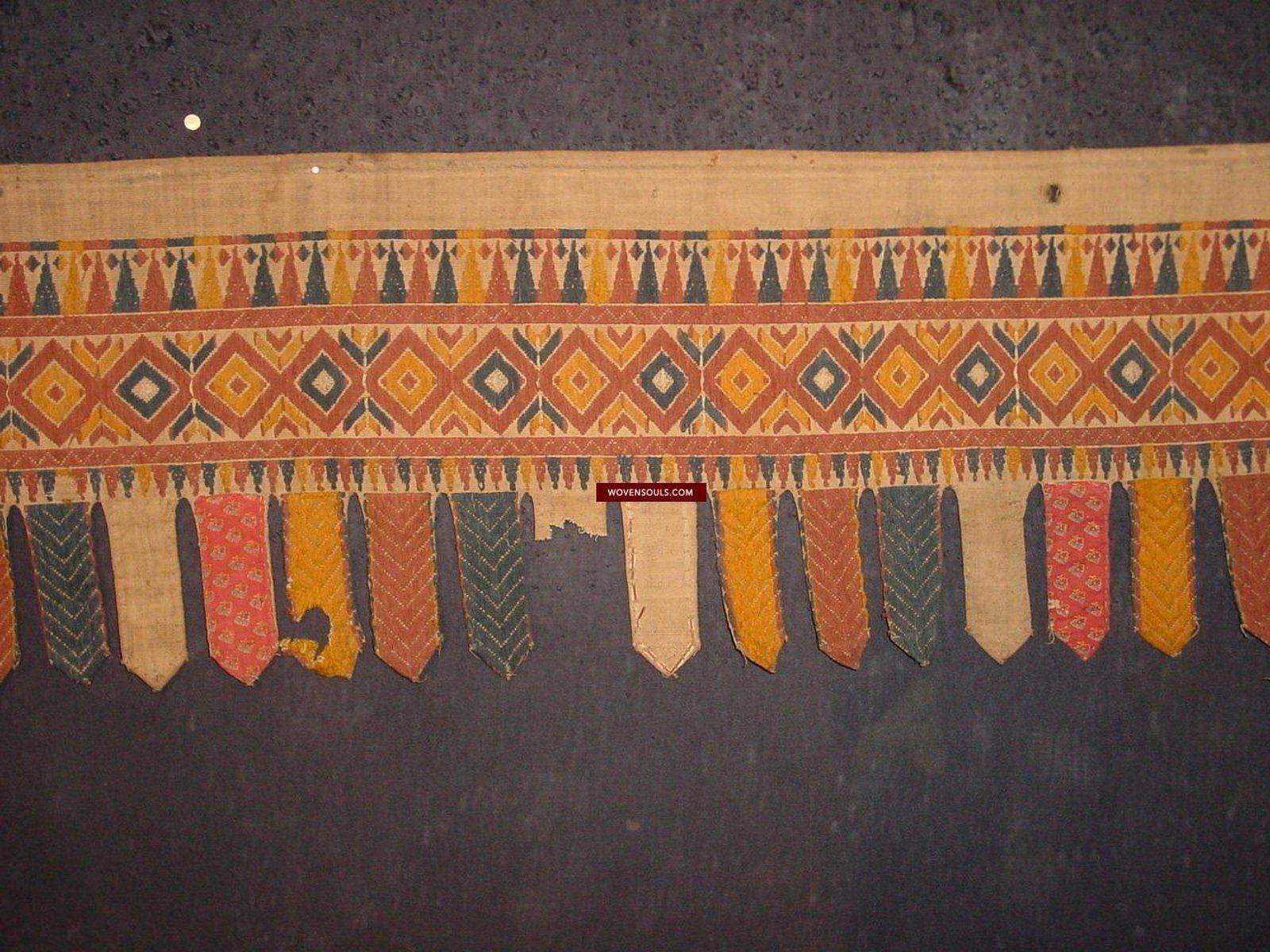 872 Antique Sumatra Tirai ceremonial cloth Banner Textile-WOVENSOULS-Antique-Vintage-Textiles-Art-Decor