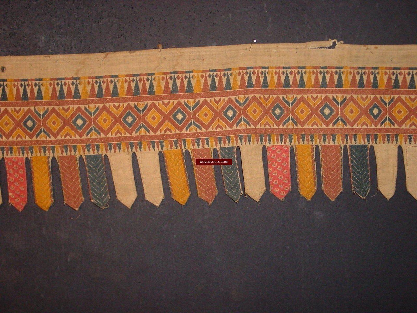 872 Antique Sumatra Tirai ceremonial cloth Banner Textile-WOVENSOULS-Antique-Vintage-Textiles-Art-Decor