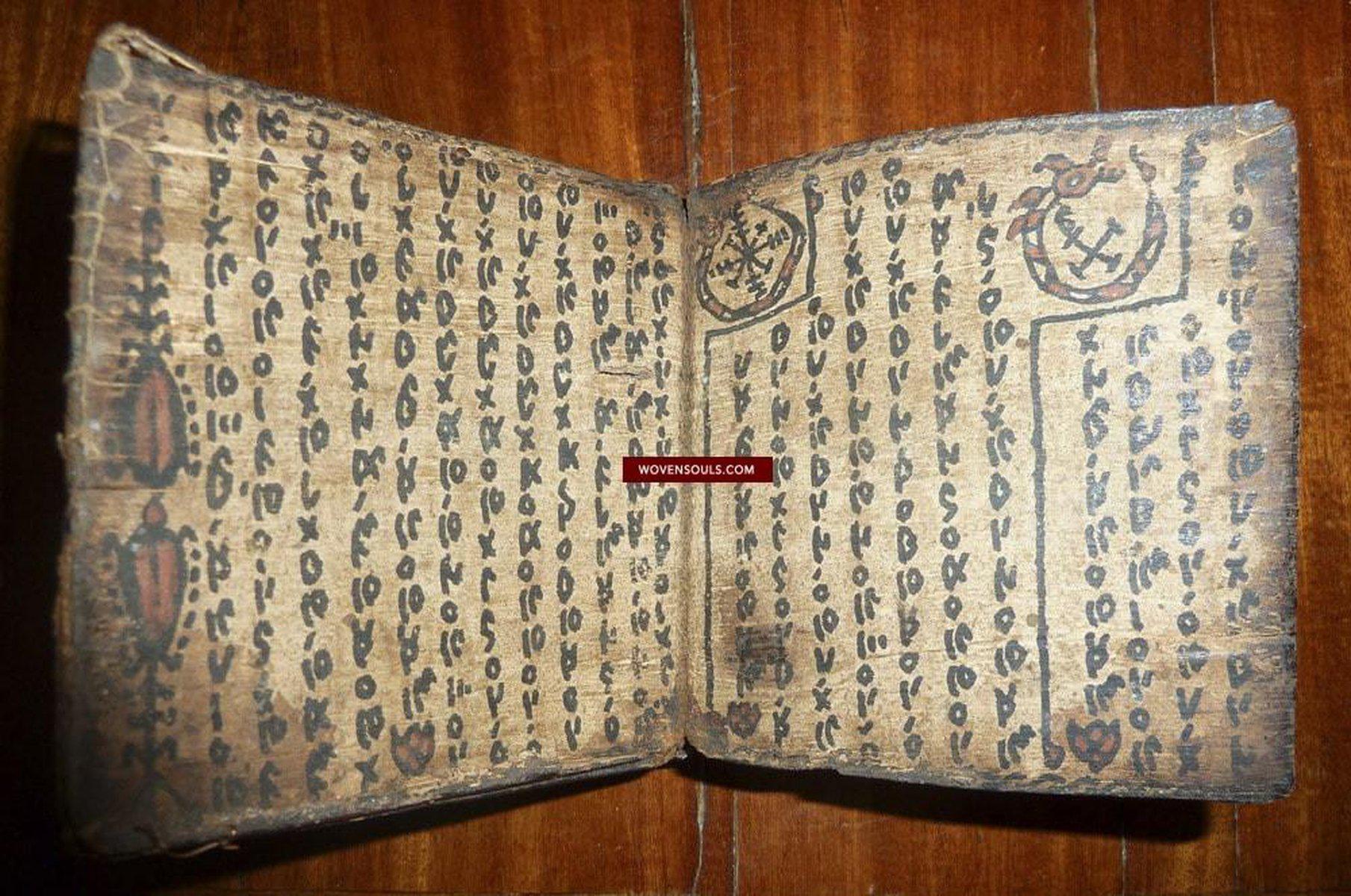 874 SOLD Rare Antique Batak Shaman Medicine Manuscript Pustaha-WOVENSOULS-Antique-Vintage-Textiles-Art-Decor