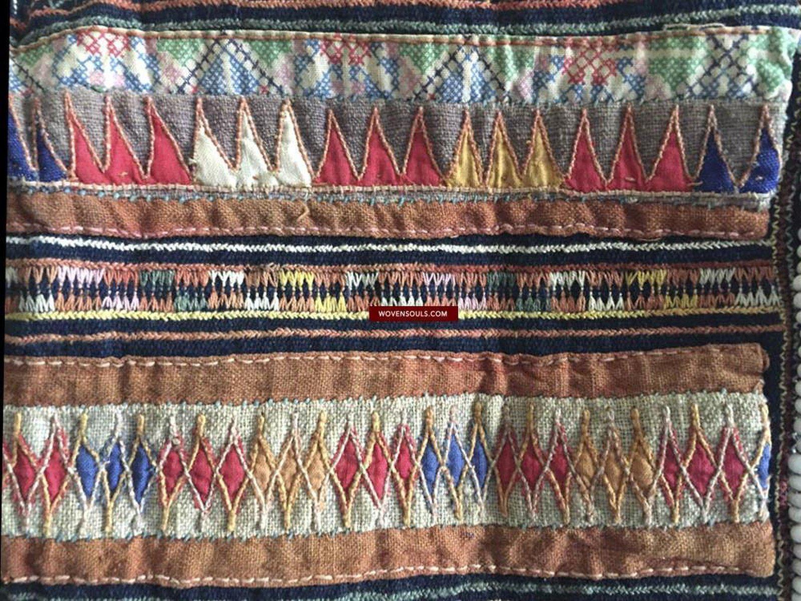 875 SOLD Vintage Akha Tunic Jacket with Superb Embroidery-WOVENSOULS-Antique-Vintage-Textiles-Art-Decor