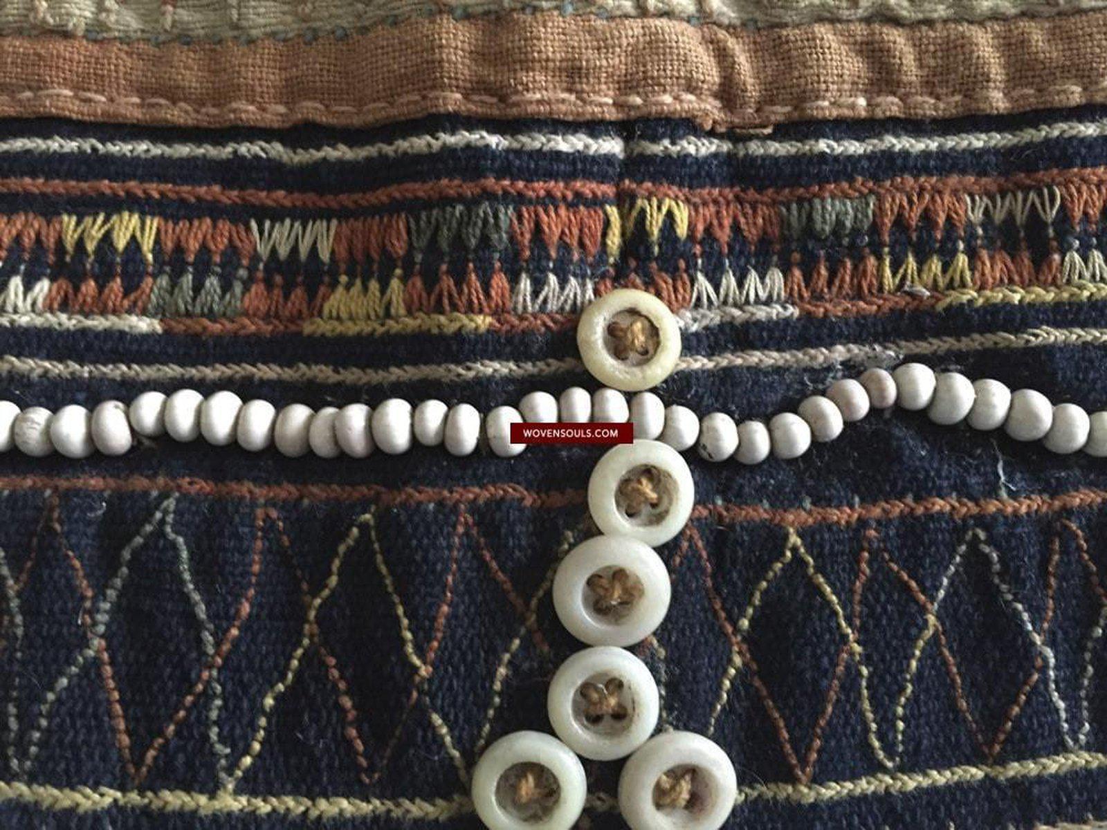 875 SOLD Vintage Akha Tunic Jacket with Superb Embroidery-WOVENSOULS-Antique-Vintage-Textiles-Art-Decor