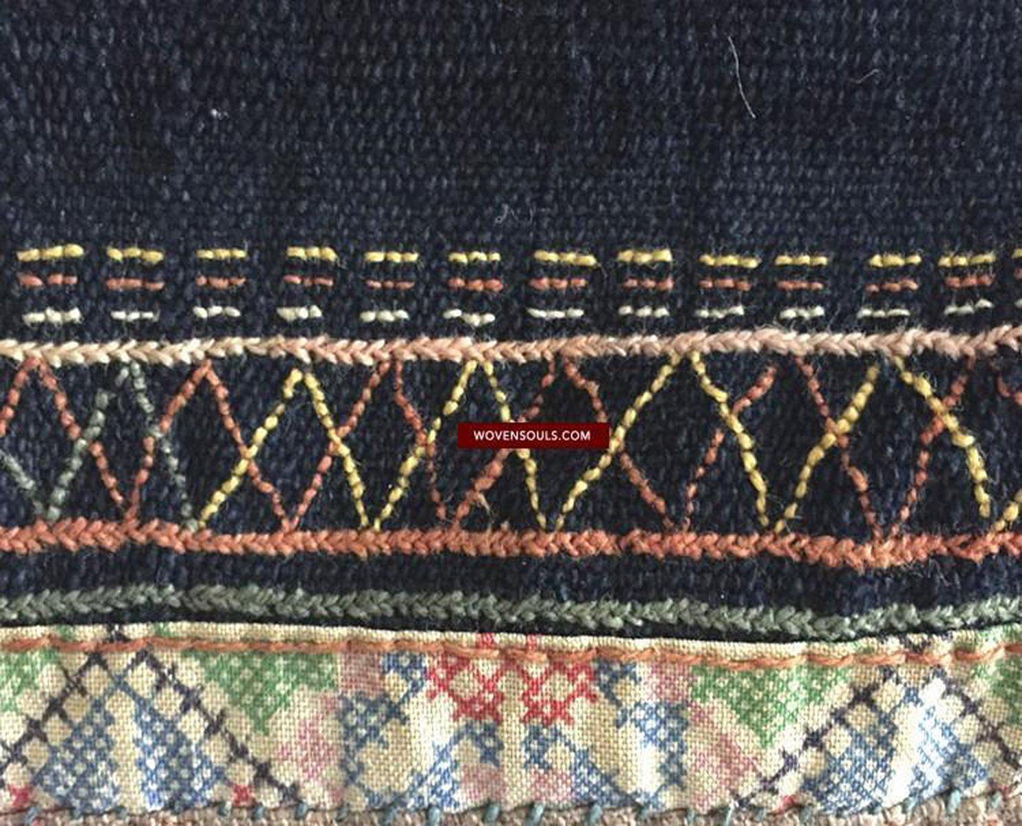 875 SOLD Vintage Akha Tunic Jacket with Superb Embroidery-WOVENSOULS-Antique-Vintage-Textiles-Art-Decor