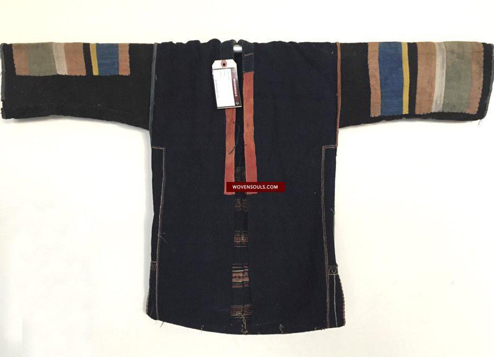 875 SOLD Vintage Akha Tunic Jacket with Superb Embroidery-WOVENSOULS-Antique-Vintage-Textiles-Art-Decor