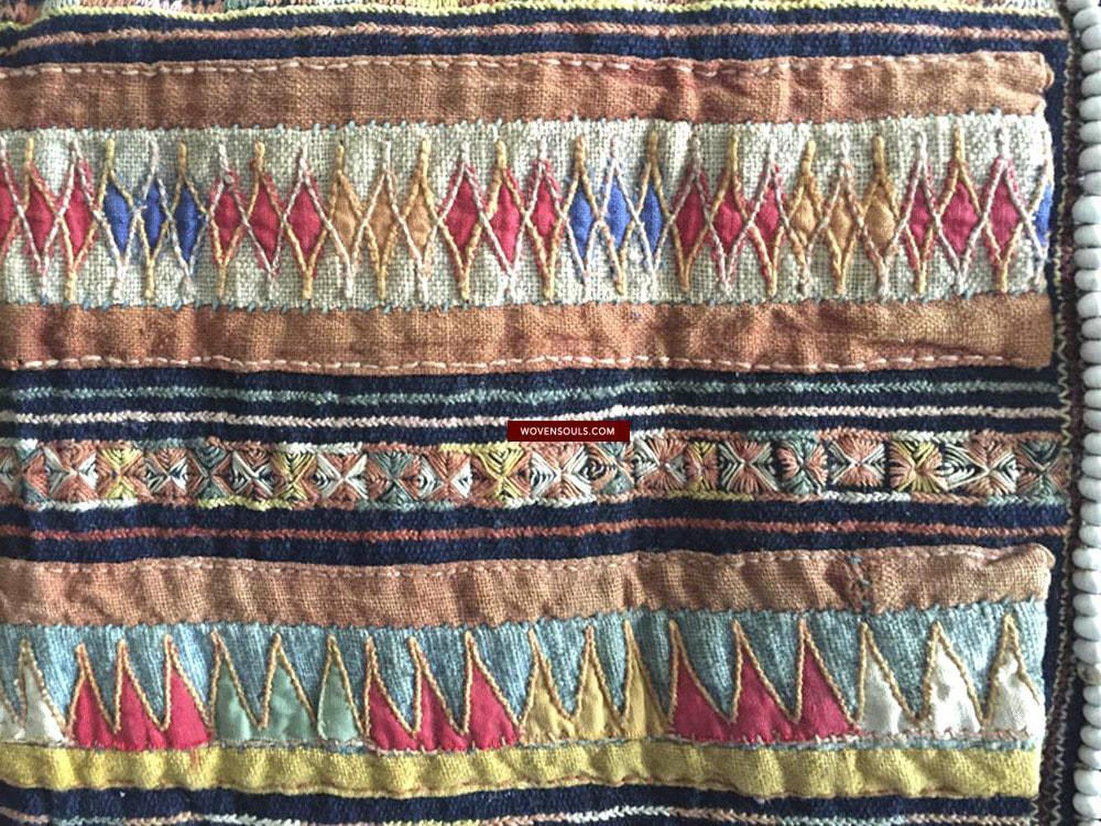 875 SOLD Vintage Akha Tunic Jacket with Superb Embroidery-WOVENSOULS-Antique-Vintage-Textiles-Art-Decor