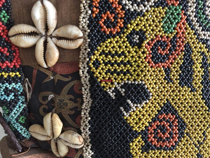 877 Antique KalimantanDayak Beaded Basket Baby Carrier WOVENSOULS