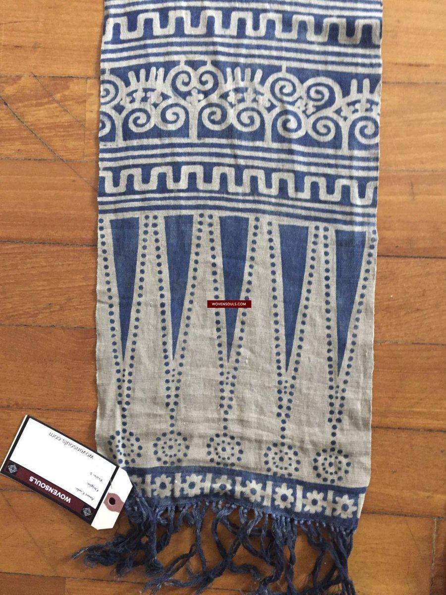 879 SOLD - Antique Toraja Sarita Wax-Resist Dye Ceremonial Banner-WOVENSOULS-Antique-Vintage-Textiles-Art-Decor