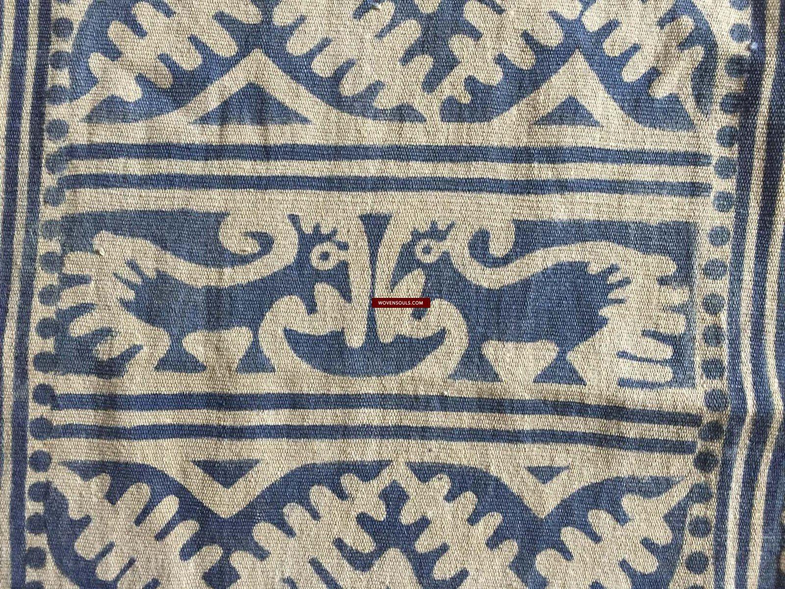 879 SOLD - Antique Toraja Sarita Wax-Resist Dye Ceremonial Banner-WOVENSOULS-Antique-Vintage-Textiles-Art-Decor