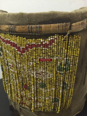 896 Antique Dayak Basket Baby Carrier with Beads-WOVENSOULS-Antique-Vintage-Textiles-Art-Decor