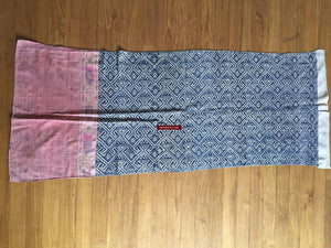 898 SOLD Semi Antique Tai Sam Neua Blanket Handspun Cotton-WOVENSOULS-Antique-Vintage-Textiles-Art-Decor