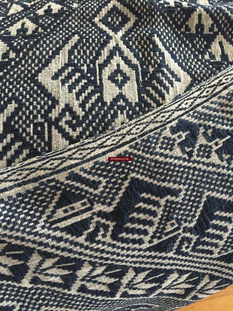 899 Vintage Tai Sam Neua Laotiano Tessitura in cotone filato a mano-WOVENSOULS-Arredamento artistico-tessile-vintage-antico