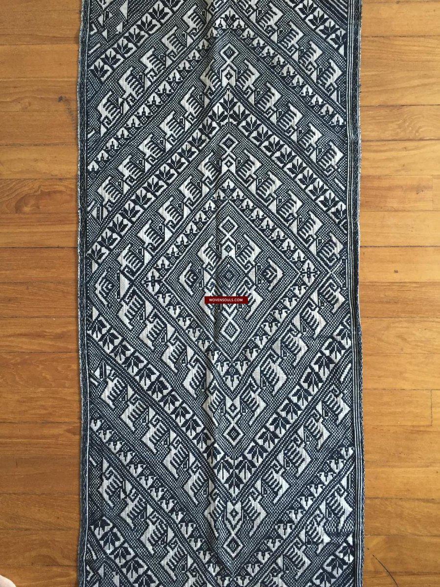899 Vintage Tai Sam Neua Laotiano Tessitura in cotone filato a mano-WOVENSOULS-Arredamento artistico-tessile-vintage-antico