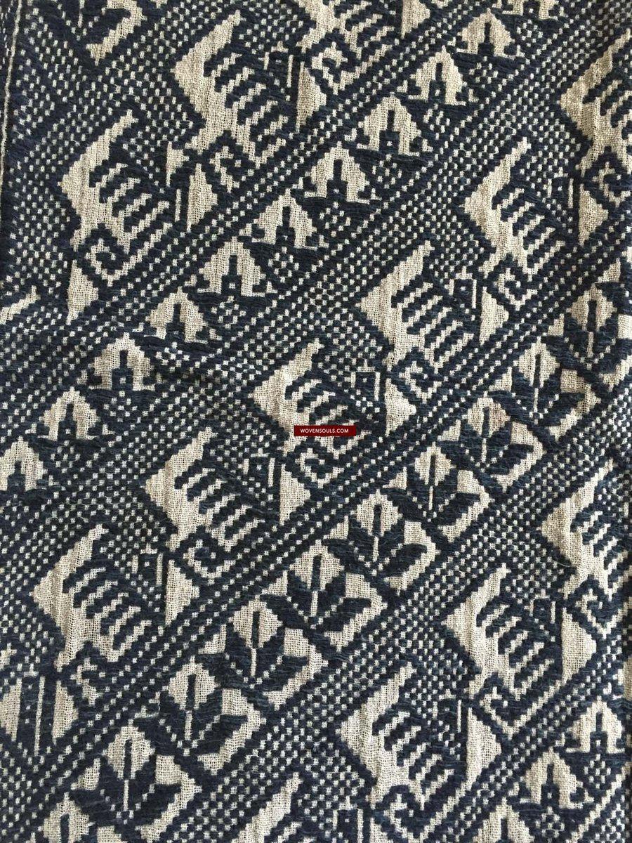 899 Vintage Tai Sam Neua Laotiano Tessitura in cotone filato a mano-WOVENSOULS-Arredamento artistico-tessile-vintage-antico