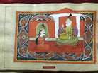 9008 Old HIndu Bhagavat Purana Manuscript with Illuminated Paintings-WOVENSOULS-Antique-Vintage-Textiles-Art-Decor