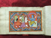 9008 Old HIndu Bhagavat Purana Manuscript with Illuminated Paintings-WOVENSOULS-Antique-Vintage-Textiles-Art-Decor