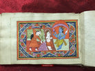 9008 Old HIndu Bhagavat Purana Manuscript with Illuminated Paintings-WOVENSOULS-Antique-Vintage-Textiles-Art-Decor