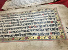 9009 Illuminated Sanskrit Manuscript with 1 miniature painting - Krishnayan-WOVENSOULS-Antique-Vintage-Textiles-Art-Decor