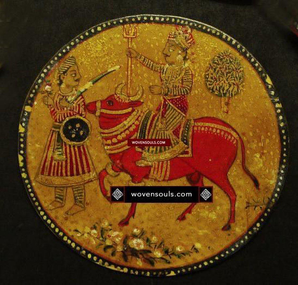 9010 Set - Indian Mughal Ganjifa Cards Art-WOVENSOULS-Antique-Vintage-Textiles-Art-Decor
