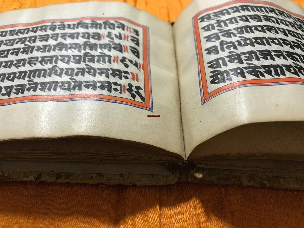 9018 - SOLD - Indian Hindu Manuscript with Sanskrit – WOVENSOULS ...