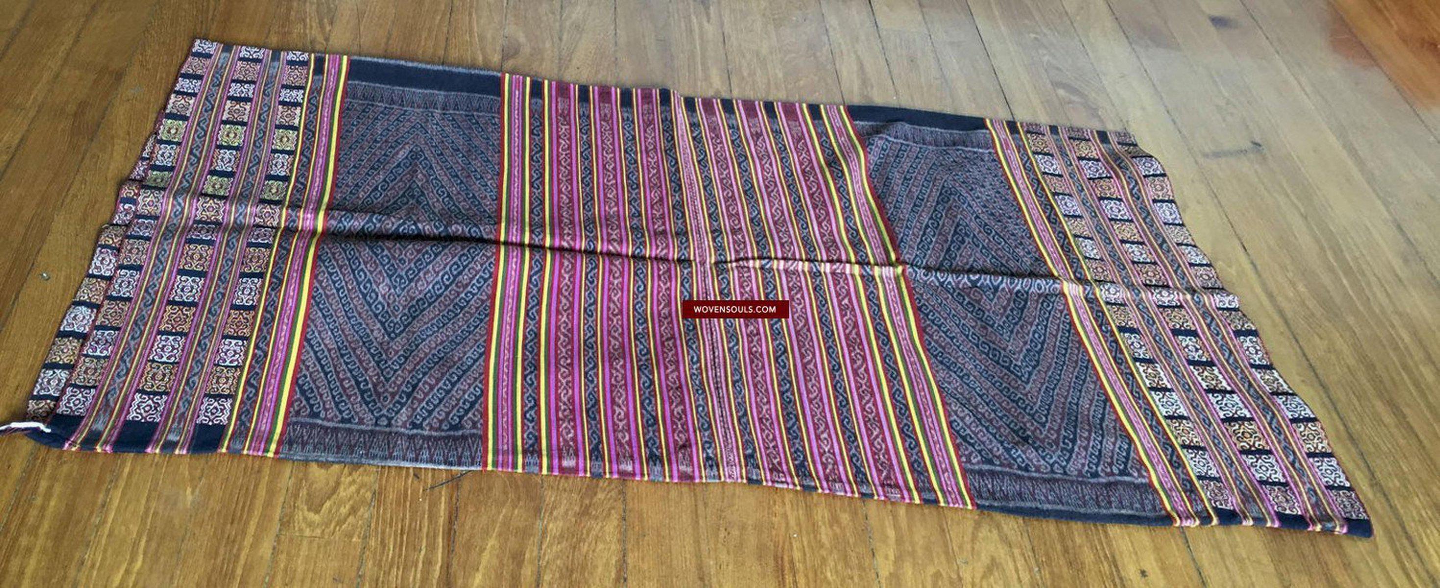 902 Old Ikat Sarong Weaving with Supplementary Weft from Biboki Timor-WOVENSOULS-Antique-Vintage-Textiles-Art-Decor