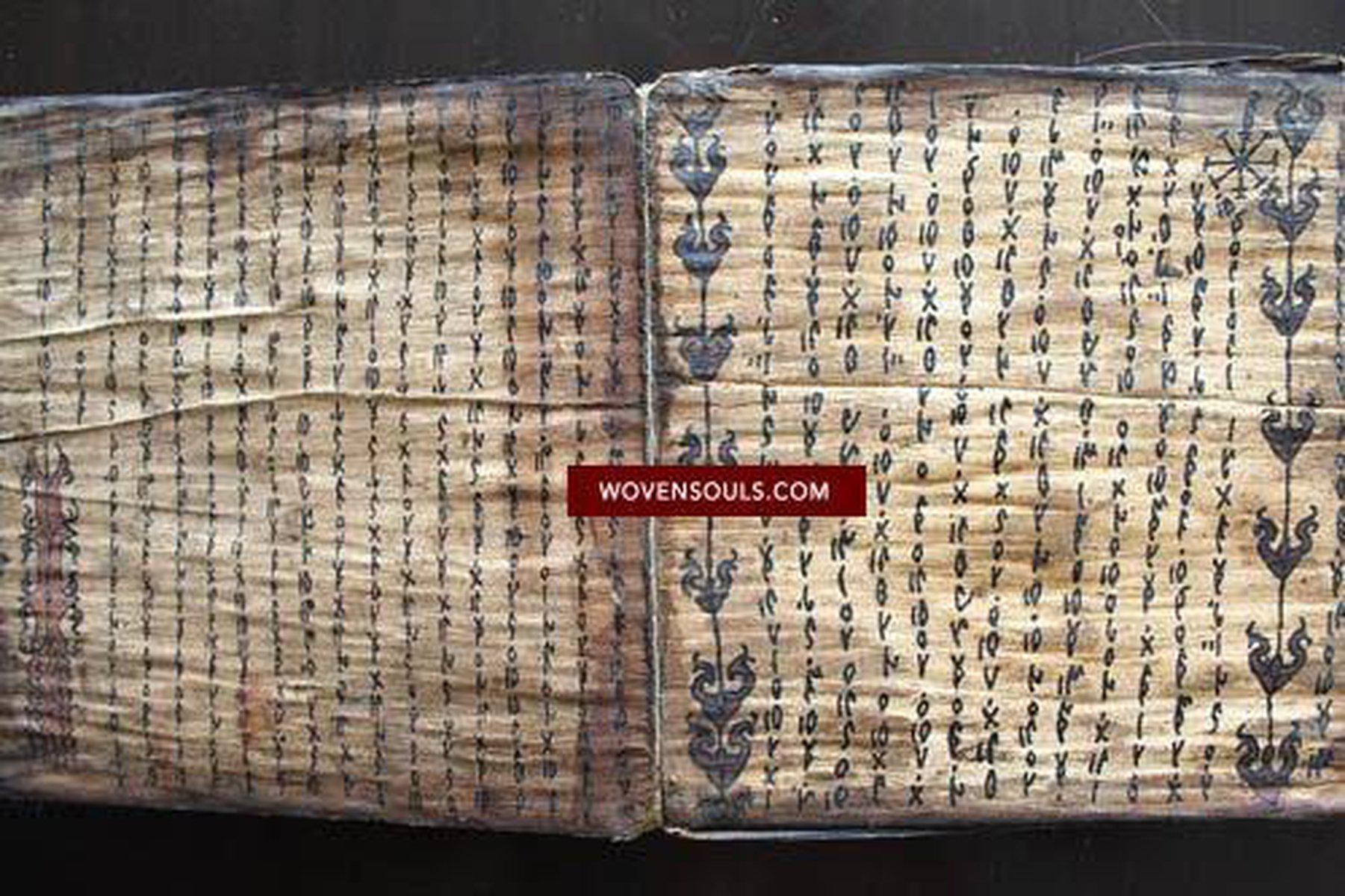 907 Antique Large Batak Shaman Guru Pustaha Manuscript 2-WOVENSOULS-Antique-Vintage-Textiles-Art-Decor